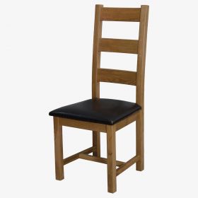 Deluxe Solid Oak Ladderback Dining Chair