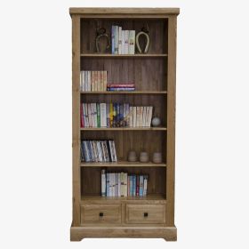 Deluxe Solid Oak Large Bookcase