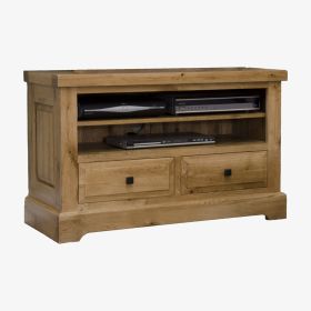 Deluxe TV Unit in Solid Oak
