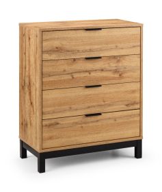 Julian Bowen Bali 4 Drawer Chest in Oak