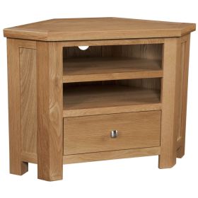 Dorset Oak Compact Corner Tv Stand 