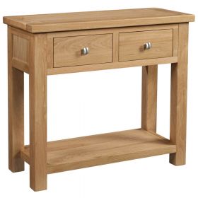 Dorset Oak 2 Drawer Consol Table