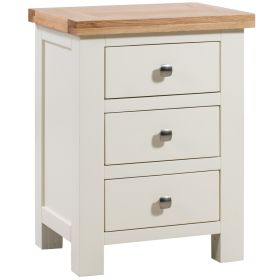 Dorset Ivory 3 Drawer Bedside Table