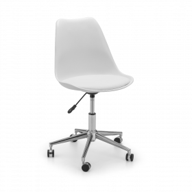 Erika Office Chair White/Chrome