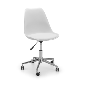 Erika Office Chair White/Chrome