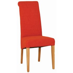 Dorset Oak Dark Orange Coloured Dining Chair