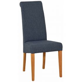 Dorset Oak Blue Denim Coloured Dining Chair