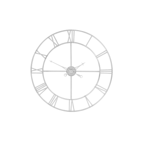 Silver Foil Skeleton Wall Clock
