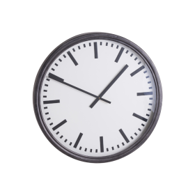 Large Black Station Clock