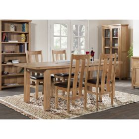 Dorset Oak Small Extending Dining Table & Chairs Set