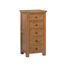 Harrogate 5 Drawer Wellington in Rustic Oak