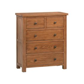 Harrogate 2+3 Chest in Rustic Oak