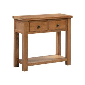 Harrogate 2 Drawer Console Table in Rustic Oak
