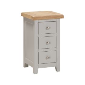Berkshire Compact 3 Drawer Bedside Table in Moon Grey