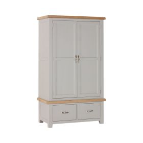 Berkshire Double Wardrobe with 2 Drawers in Moon Grey
