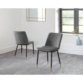 Julian Bowen Delaunay Dining Chair in Grey - Set of 2