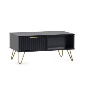 Julian Bowen Murano Coffee Table in Black & Gold