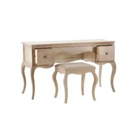 Julian Bowen Camille Dressing Table And Stool in Limed Oak