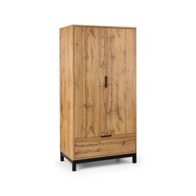 Julian Bowen Bali 2 Door 1 Drawer Wardrobe in Light Oak