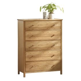Julian Bowen Coxmoor 5 Drawer Wide Chest in Oak