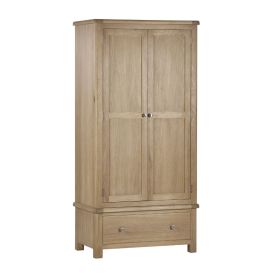 Julian Bowen Memphis 2 Door 1 Drawer Wardrobe in Limed Oak