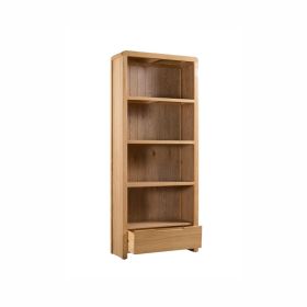 Julian Bowen Curve Oak Tall Bookcase in Oak