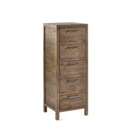 Julian Bowen Heritage 5 Drawer Tallboy in Cashew