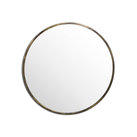 Antique Brass Large Narrow Edged Mirror