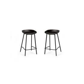 Set of 2 Renzo Barstools - Black