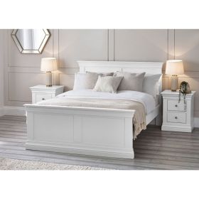Julian Bowen Clermont King Sized Bed in Surf White