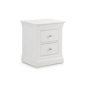 Julian Bowen Clermont 2 Drawer Bedside in Surf White