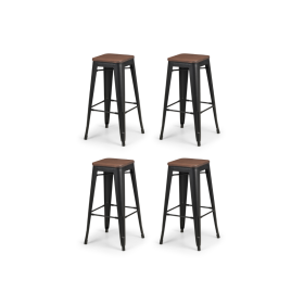 Set of 4 Grafton Backless Bar Stools