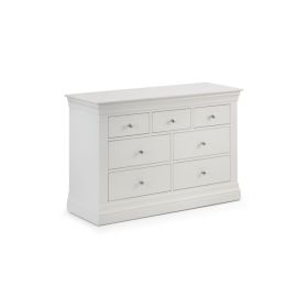 Julian Bowen Clermont 4+3 Chest of Drawers in Surf White