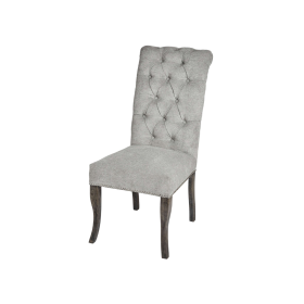 Silver Roll Top Dining Chair With Ring Pull