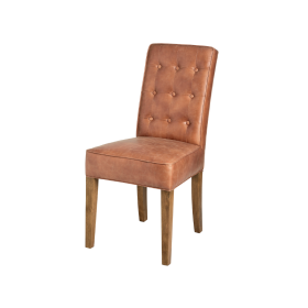 Tan Faux Leather Dining Chair