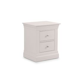 Julian Bowen Clermont 2 Drawer Bedside in Light Grey