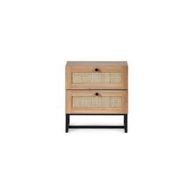 Julian Bowen Padstow 2 Drawer Bedside in Oak