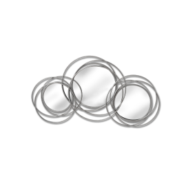 Silver Trio Multi Circled Wall Art Mirror