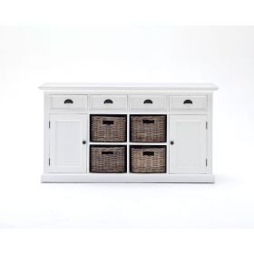 Halifax Buffet with 4 Baskets in Classic White