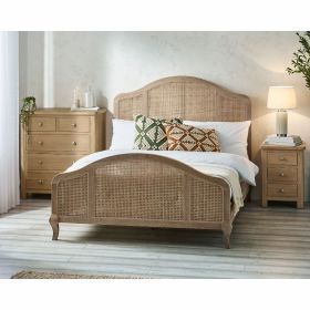 Julian Bowen Fleur Rattan Bed in Light Oak