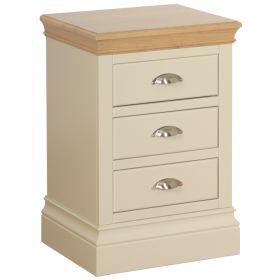 Lundy Painted 3 Drawer Bedside Table