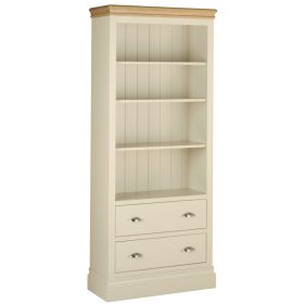 Lundy Painted Tall Book Case With Drawers