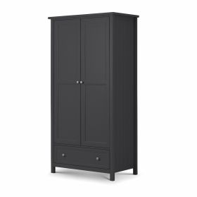 Julian Bowen Maine 2 Door Combination Wardrobe - Anthracite