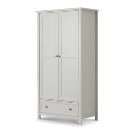 Julian Bowen Maine 2 Door Combination Wardrobe in Dove Grey