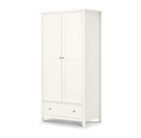 Maine 2 Door Combination Wardrobe - Surf White