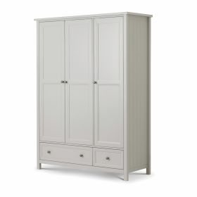 Julain Bowen Maine 3 Door Combination Wardrobe in Dove Grey