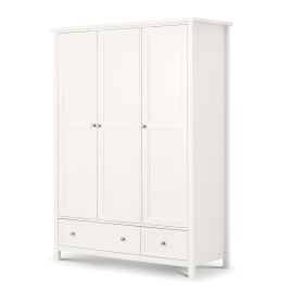 Maine 3 Door Combination Wardrobe - Surf White