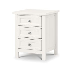 Maine 3 Drawer Bedside - Surf White