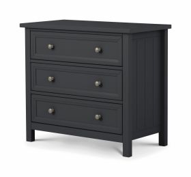 Maine 3 Drawer Wide Chest - Anthracite