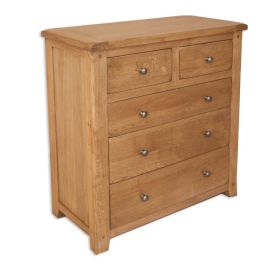 Boston Rustic Bedroom 5 Drawer Rustic Chest